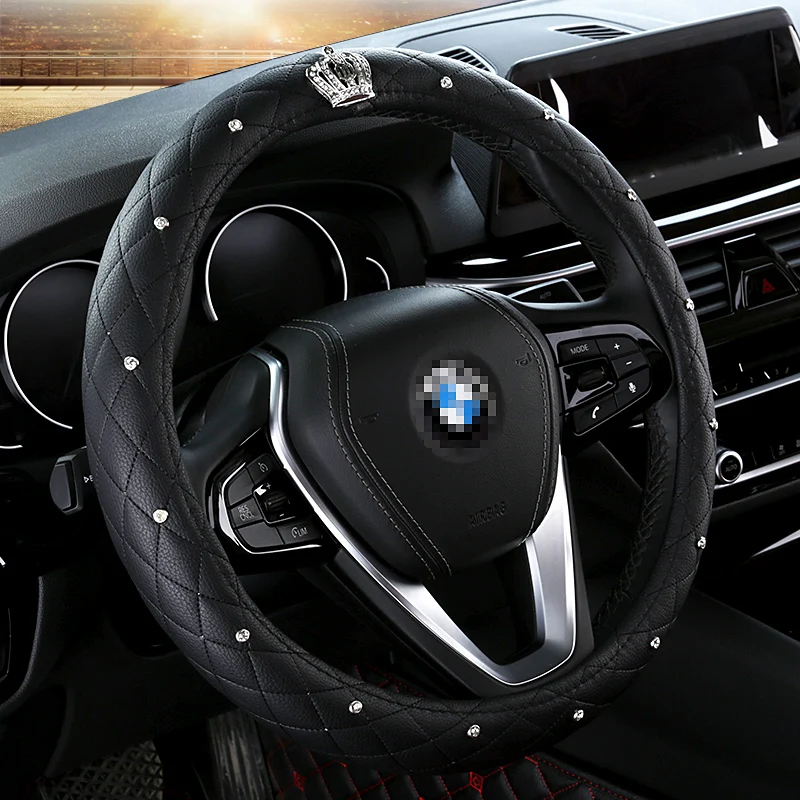 37-38CM New Car Steering Wheel Cover Artificial Leather Steering-Wheel Covers Breathable Fabric Braid Auto Accessories Universal
37-38CM New Car Steering Wheel Cover Artificial Leather Steering-Wheel Covers Breathable Fabric Braid Auto Accessories Universal