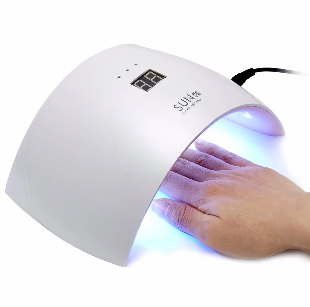 Профессиональная УФ-светодиодная лампа для сушки ногтей SUN9C/9S 24 Вт
