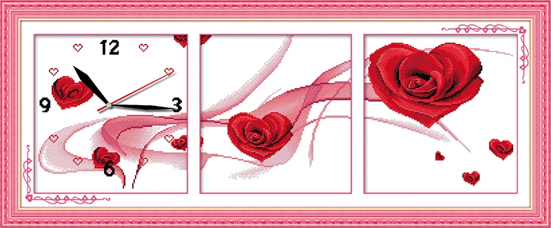 Roses cross stitch kit 14ct 11ct count print canvas wall clock stitching embroidery DIY handmade needlework
Roses cross stitch kit 14ct 11ct count print canvas wall clock stitching embroidery DIY handmade needlework