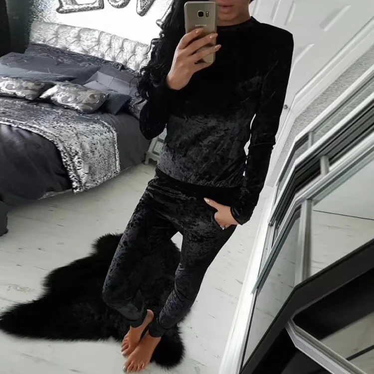 Sales Promotion Tracksuit 2021 Spring Casual Womens Velvet Sets Fashion Two Piece Sets Long Sleeve Sweatshirt And Long Pants
Sales Promotion Tracksuit 2021 Spring Casual Womens Velvet Sets Fashion Two Piece Sets Long Sleeve Sweatshirt And Long Pants