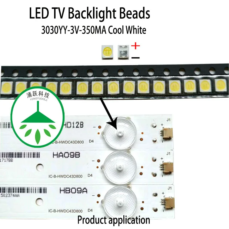 Yongyuekeji 200 шт./лот новые светодиодные smd 3030 3 в мА 1 Вт лампы бусины холодный белый для ремонта ТВ ЖК подсветки Лидер продаж
Yongyuekeji 200 шт./лот новые светодиодные smd 3030 3 в мА 1 Вт лампы бусины холодный белый для ремонта ТВ ЖК подсветки Лидер продаж