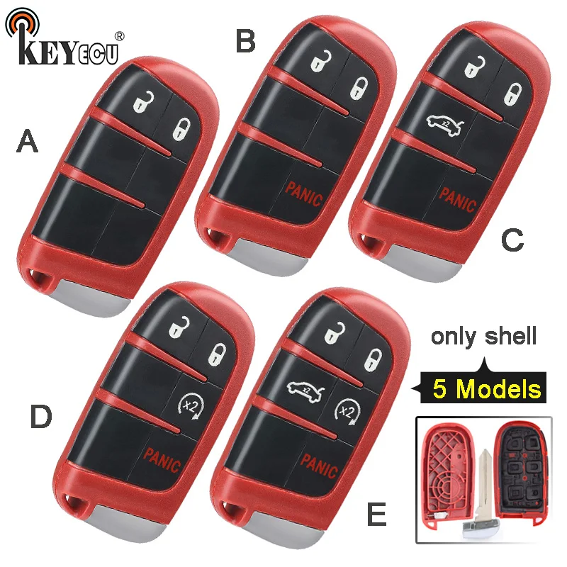 KEYECU 10x для Dodge Challenger Charger Durango Chrysler 300 Замена 2 + 1 3/ 3 4/ 4 5 Кнопка дистанционного ключа
