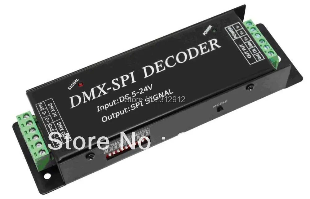 DMX- SPI convertor,support 10 kinds of different pixel IC,can choose your required IC by the dip switch
DMX- SPI convertor,support 10 kinds of different pixel IC,can choose your required IC by the dip switch
