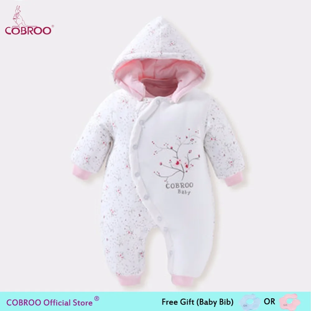 COBROO новорожденных комбинезон зимний 100% хлопковая одежда на возраст 0 6 месячный