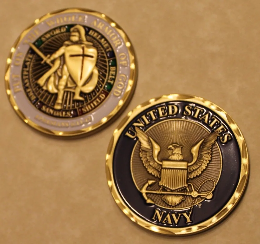 Put On The Whole Armor Of God Ephesians 6:13-17 Navy Challenge Coin,Free Shipping
Put On The Whole Armor Of God Ephesians 6:13-17 Navy Challenge Coin,Free Shipping