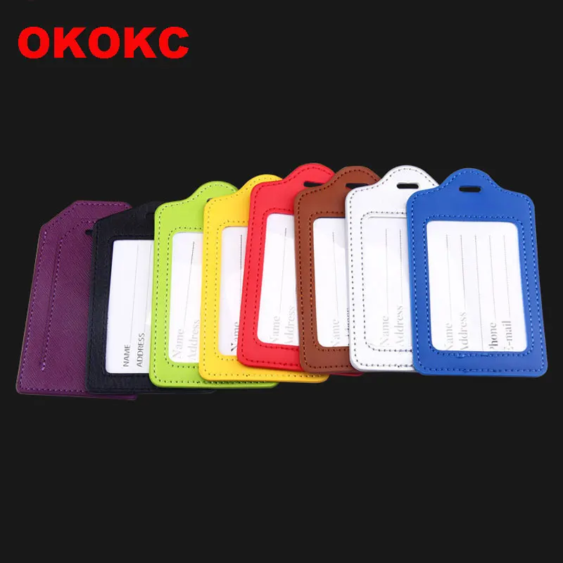 OKOKC карамельные цвета ПУ дорожные бирки для багажа, чемодана, идентификационные имени, почтовые марки, аксессуары для путешествий
OKOKC карамельные цвета ПУ дорожные бирки для багажа, чемодана, идентификационные имени, почтовые марки, аксессуары для путешествий