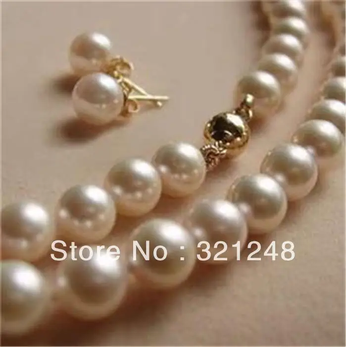 8mm white shell simulated-pearl round beads necklace earring new fashion clothes jewelry set hot sale gifts 18inch GE1057
8mm white shell simulated-pearl round beads necklace earring new fashion clothes jewelry set hot sale gifts 18inch GE1057