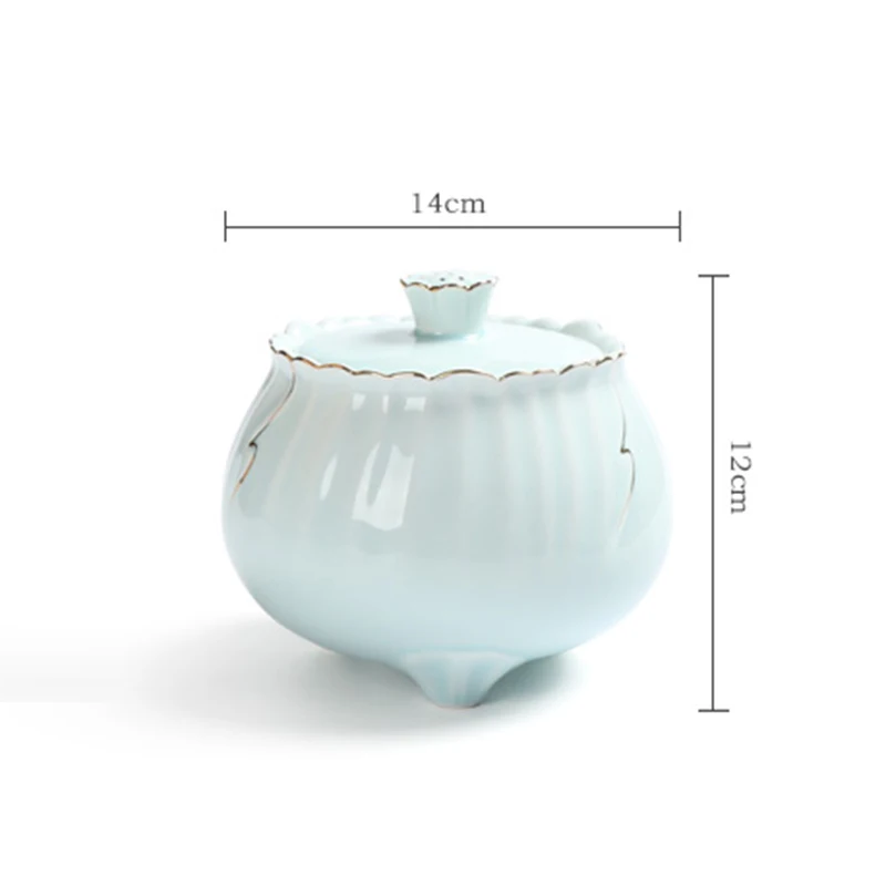 1 шт. Высококачественная глазурь Longquan Celadon керамика экологичный чай Caddy чайная