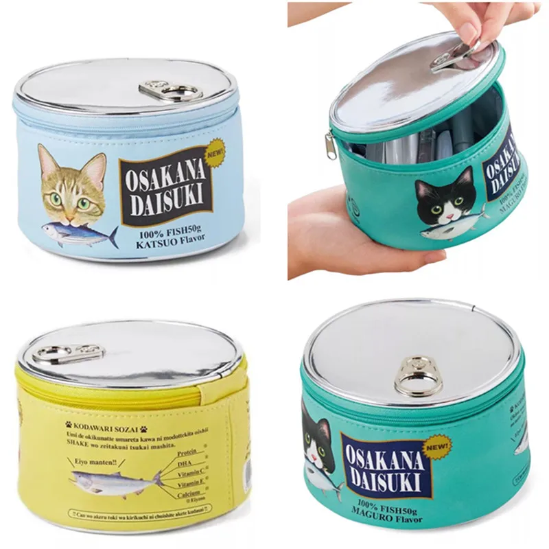 Cute Cat Fish Canned Makeup Pouch Cosmetic Bag PU leather Creative Women Beauty Case Storage Bag Travel Toiletry Bag
Cute Cat Fish Canned Makeup Pouch Cosmetic Bag PU leather Creative Women Beauty Case Storage Bag Travel Toiletry Bag