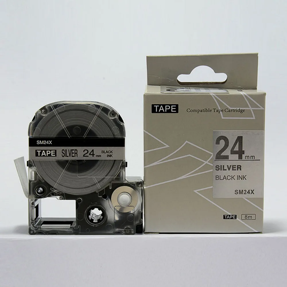 Free shipping 3 pcs/lot black on matte silver SM24XC 24mm label tape KINGJIM LC tape cartridge for Tepra Labelworks printer
Free shipping 3 pcs/lot black on matte silver SM24XC 24mm label tape KINGJIM LC tape cartridge for Tepra Labelworks printer