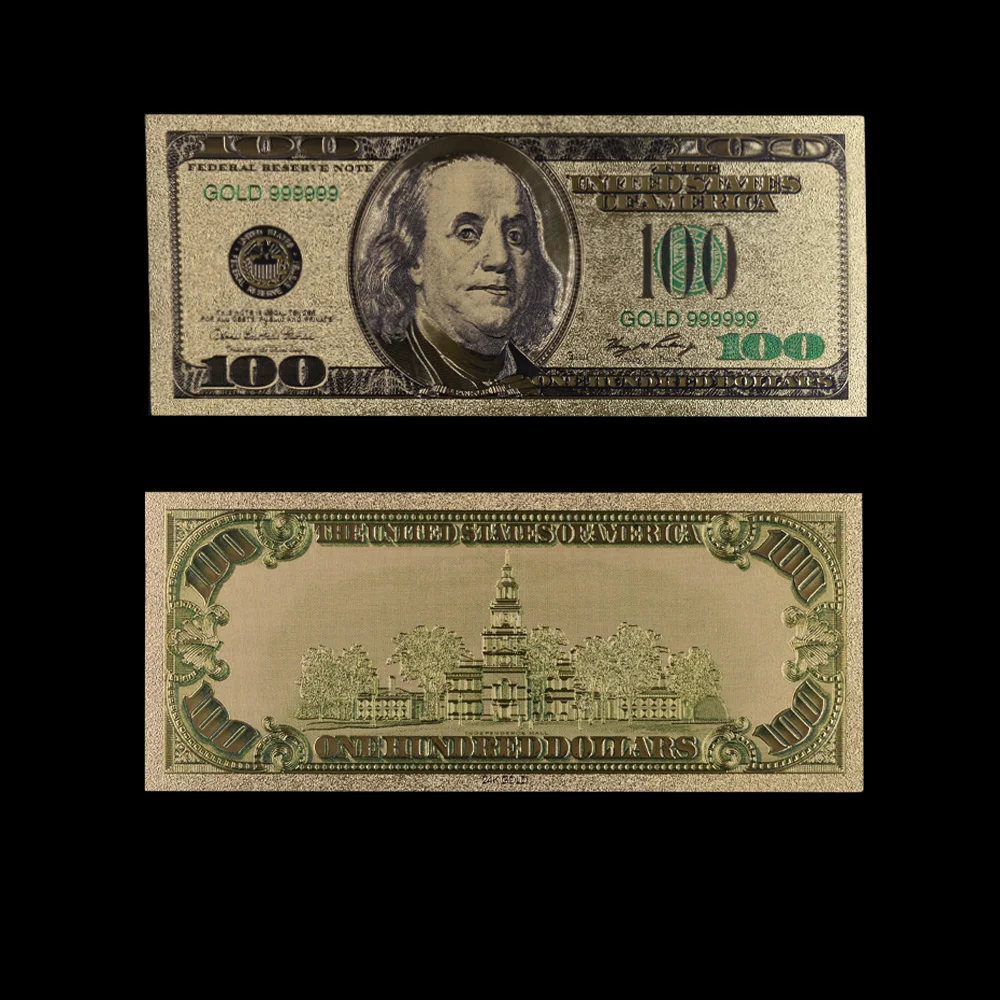Banknotes 100 Dollar Bills Antique Coin 24K Gold Plated Dollars America Antique Decoration High Quality Home Deco
Banknotes 100 Dollar Bills Antique Coin 24K Gold Plated Dollars America Antique Decoration High Quality Home Deco