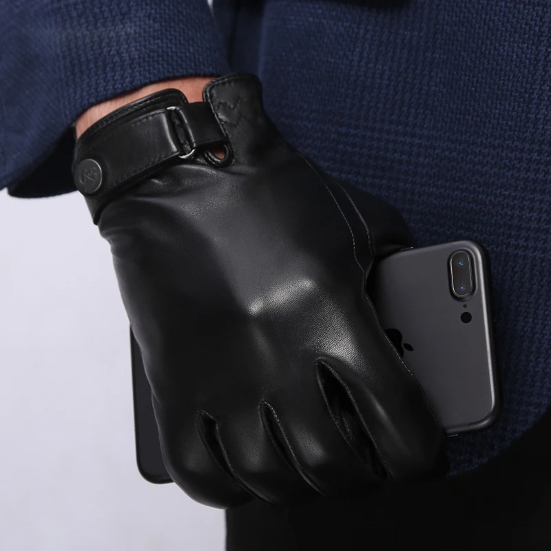NEW Genuine Leather Gloves Male Winter Keep Warm Plush Lined Sheepskin Gloves Fashion Black Wrist Buckle Driving Mittens NM182
NEW Genuine Leather Gloves Male Winter Keep Warm Plush Lined Sheepskin Gloves Fashion Black Wrist Buckle Driving Mittens NM182