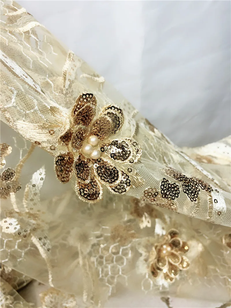 High quality 3D fabric, French lace delicate beads embroidered tulle lace party dress fabric
High quality 3D fabric, French lace delicate beads embroidered tulle lace party dress fabric