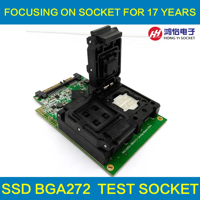 Фото BGA272 испытательное приспособление SSD флэш тест решение SM2246EN два в одном тестовая