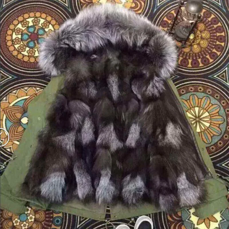 Новое поступление, модная куртка серого и черного цвета из лисьего меха, армейский зеленый
Новое поступление, модная куртка серого и черного цвета из лисьего меха, армейский зеленый