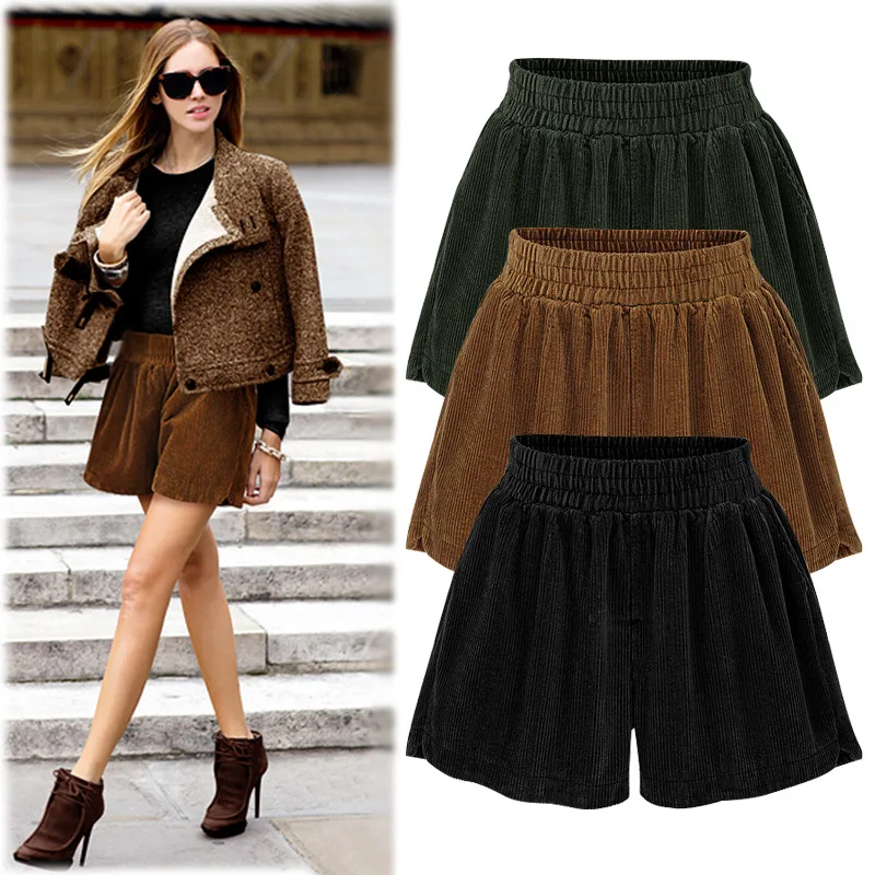 Зимние хлопковые шорты женские с широкими штанинами шорты|wide leg shorts|legs shortsplus shorts |