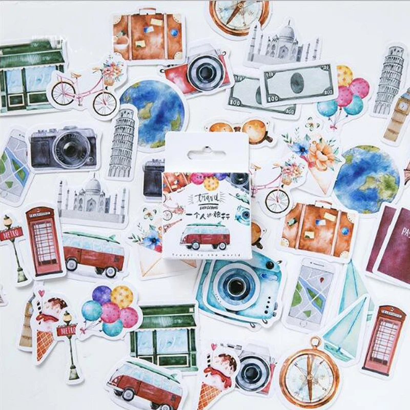 45PCS One Person Travel Decorative Sticker Classic Diary Stationery Kawaii Hand Account Clip Sticker DIY Children's Gift
45PCS One Person Travel Decorative Sticker Classic Diary Stationery Kawaii Hand Account Clip Sticker DIY Children's Gift