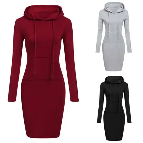 High Quality New Hot Sale Fashion Women's Casual Style Hooded Hoodie Long Sleeve Sweater Pocket Tunic Dress Top
High Quality New Hot Sale Fashion Women's Casual Style Hooded Hoodie Long Sleeve Sweater Pocket Tunic Dress Top
