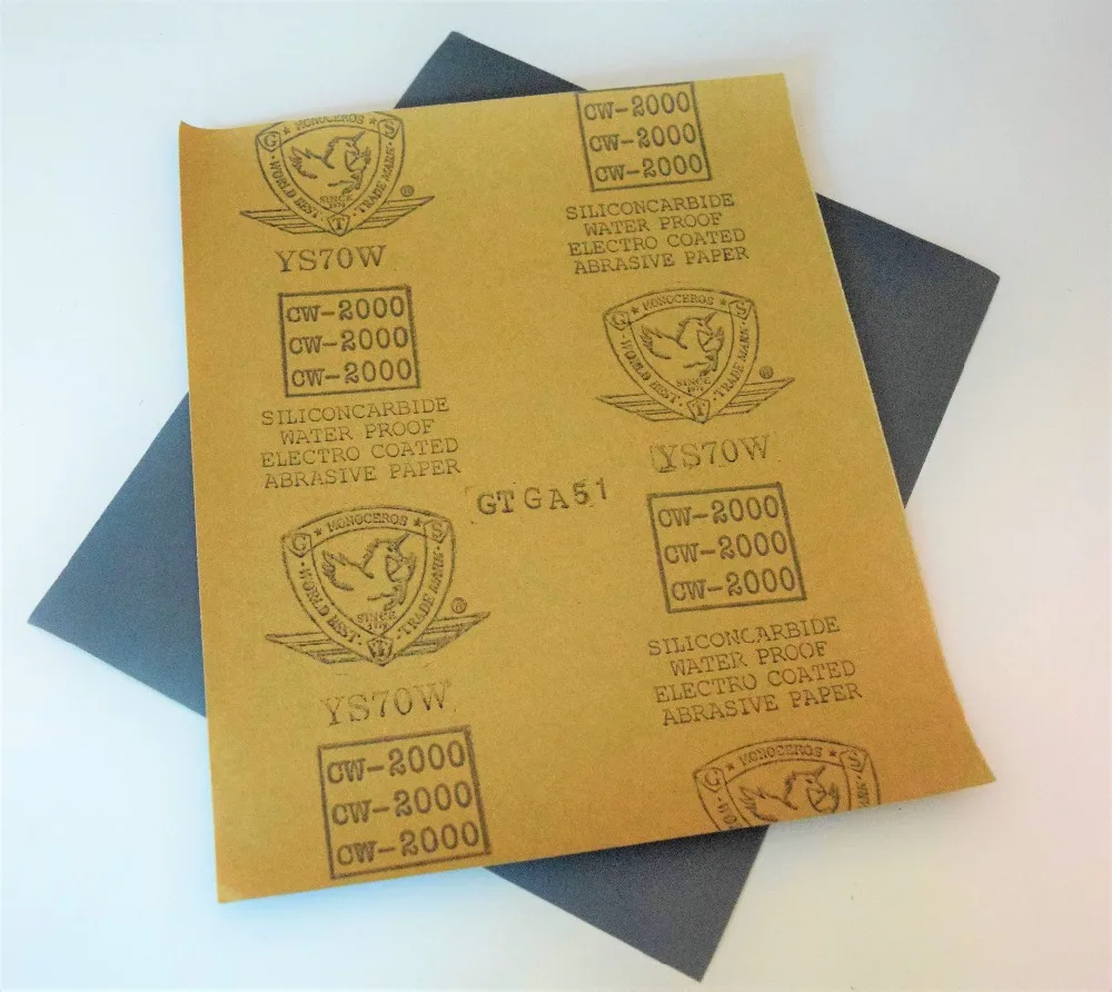 3 Sandpaper Sheets Wet / dry Water Proof Silicone Carbide Grinding Sandpaper 2000 Grit 28X22 cm
3 Sandpaper Sheets Wet / dry Water Proof Silicone Carbide Grinding Sandpaper 2000 Grit 28X22 cm