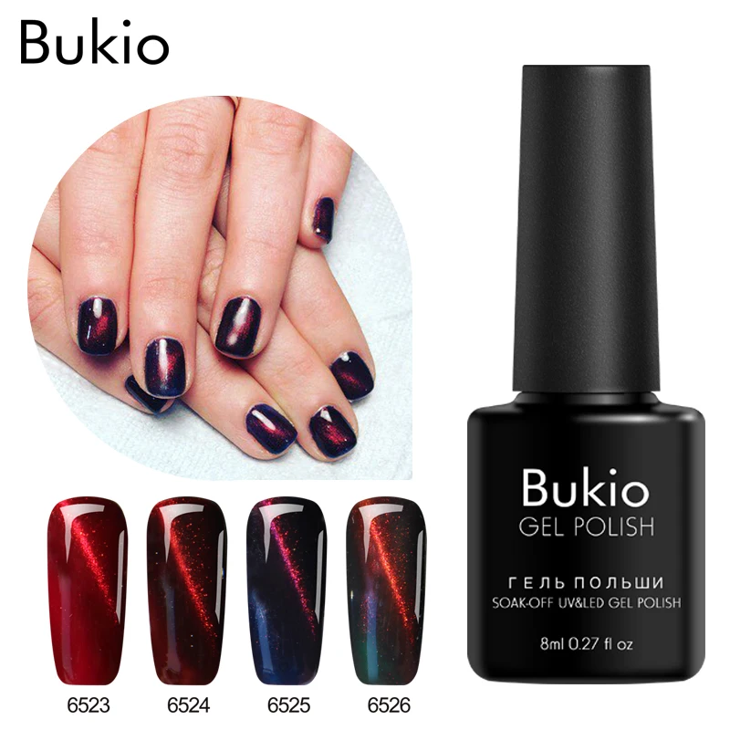 Bukio Новый Магнитный кошачий глаз гель лак для ногтей Soak Off Lucky Гибридный