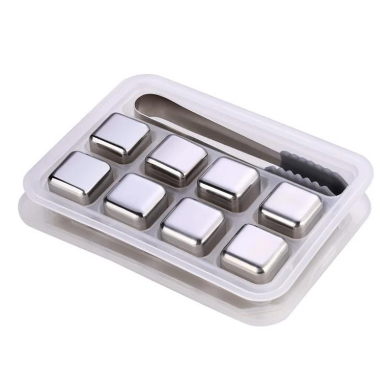 304 metal Stainless steel ice cubes frozen ice wine stone ice hockey whiskey iced Wine Coolers Chillers with tongs
304 metal Stainless steel ice cubes frozen ice wine stone ice hockey whiskey iced Wine Coolers Chillers with tongs