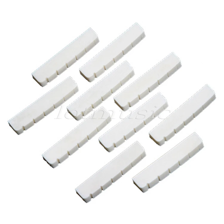 10 Pcs Guitar Bone Nut Slotted Bridge Nut for Electric Guitar Parts Accessories Ivory 6 String 43mm
10 Pcs Guitar Bone Nut Slotted Bridge Nut for Electric Guitar Parts Accessories Ivory 6 String 43mm