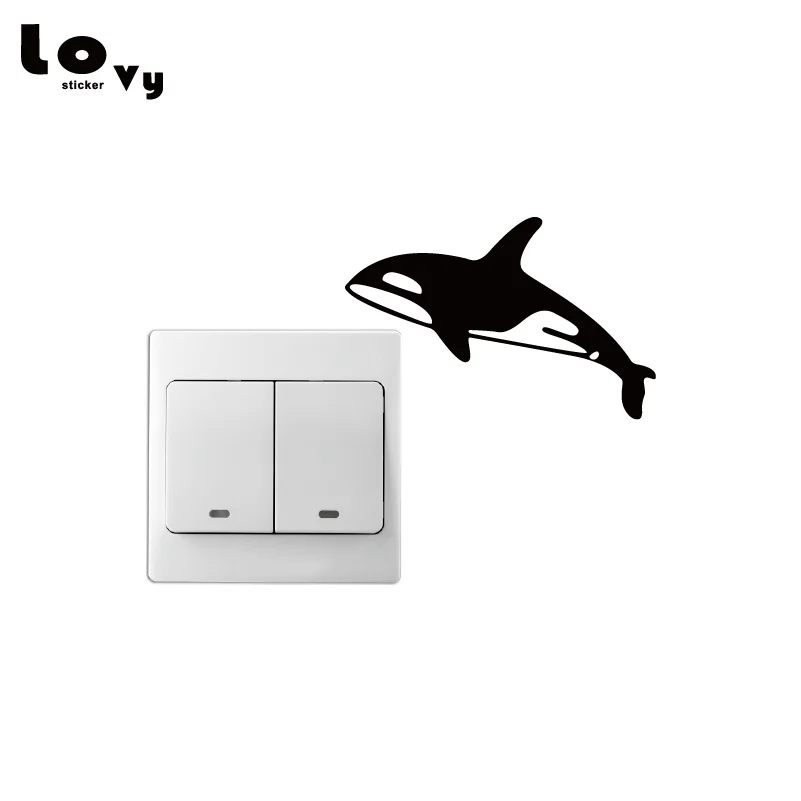 Orca убийца КИТ виниловый стикер для переключателя креативный мультфильм животное