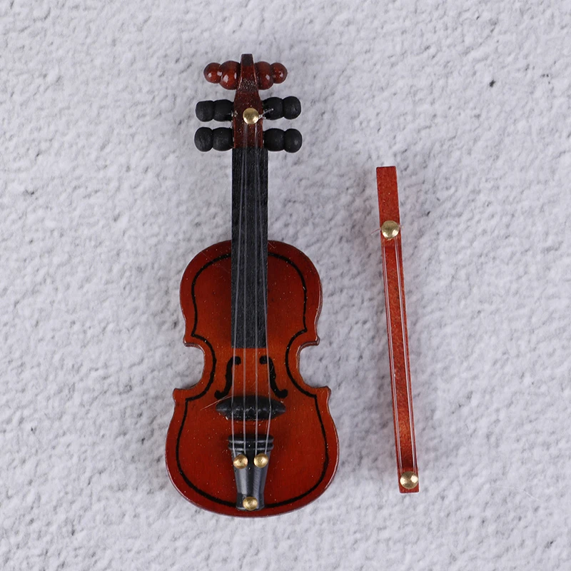 Dollhouse Violin Mini Wooden Instruments Miniature Fiddle Wooden Instrument Fashion Doll House Decoration
Dollhouse Violin Mini Wooden Instruments Miniature Fiddle Wooden Instrument Fashion Doll House Decoration