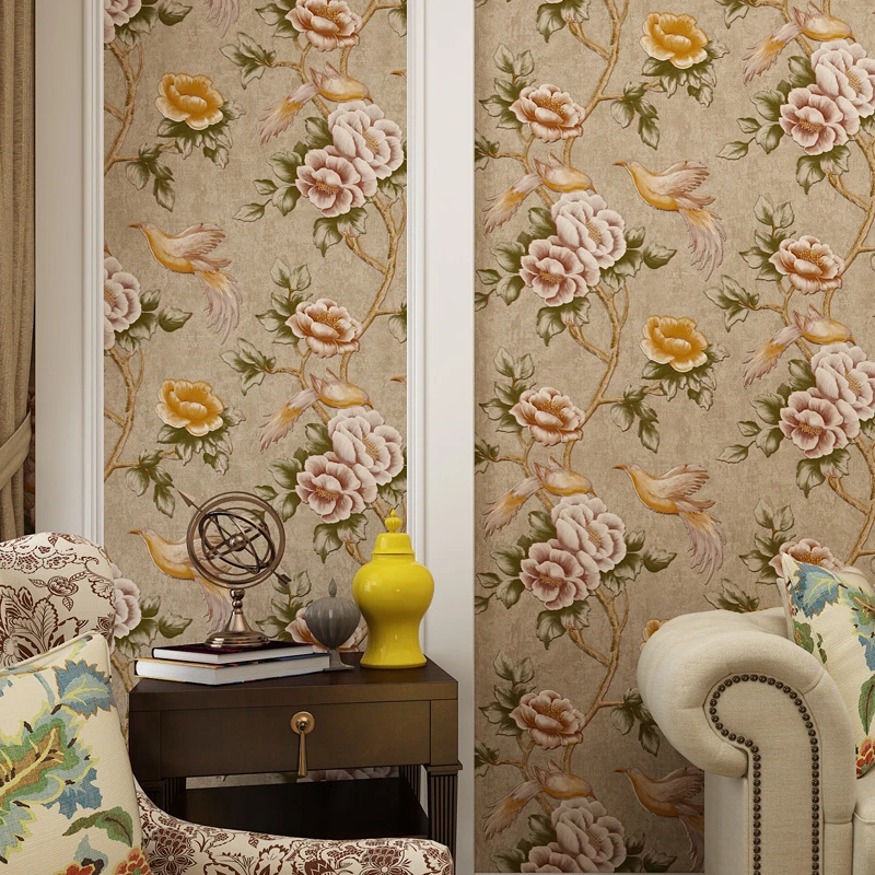 Beibehang Retro 3D stereo flowers and birds high quality home decoration 3D wallpaper hotel design background wallpaper
Beibehang Retro 3D stereo flowers and birds high quality home decoration 3D wallpaper hotel design background wallpaper