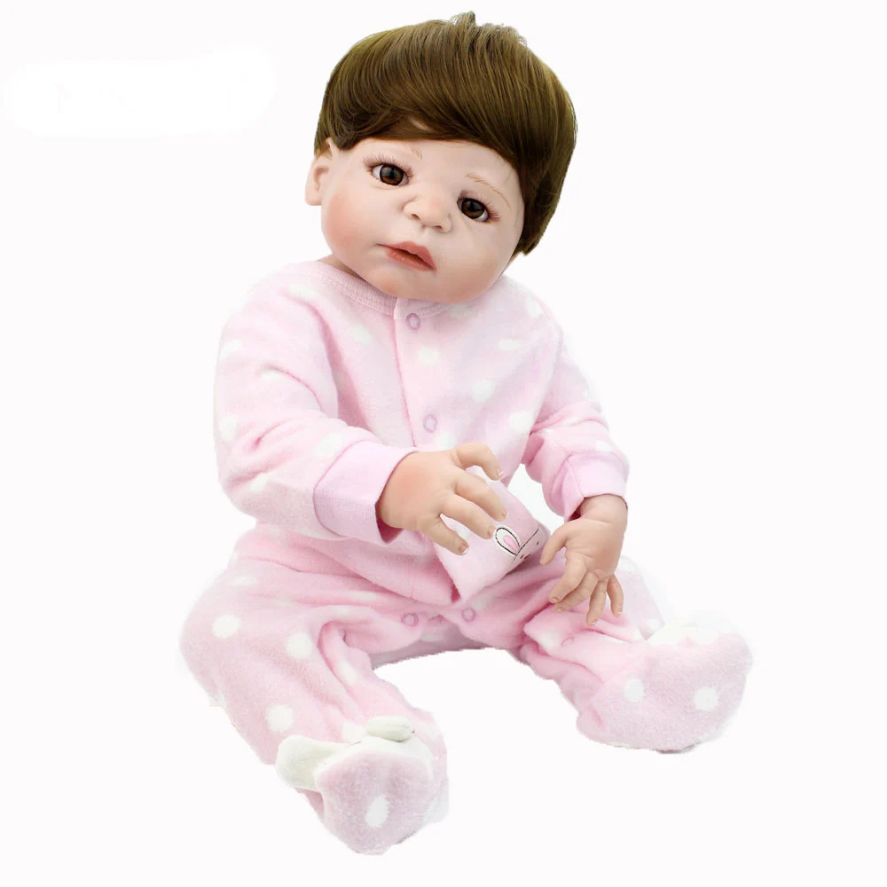 Bebe girl reborn dolls 22 "полностью силиконовые куклы для новорожденных, коричневый парик для волос с розовым комбинезоном, высокое качество, детские ...
Bebe girl reborn dolls 22 "полностью силиконовые куклы для новорожденных, коричневый парик для волос с розовым комбинезоном, высокое качество, детские ...