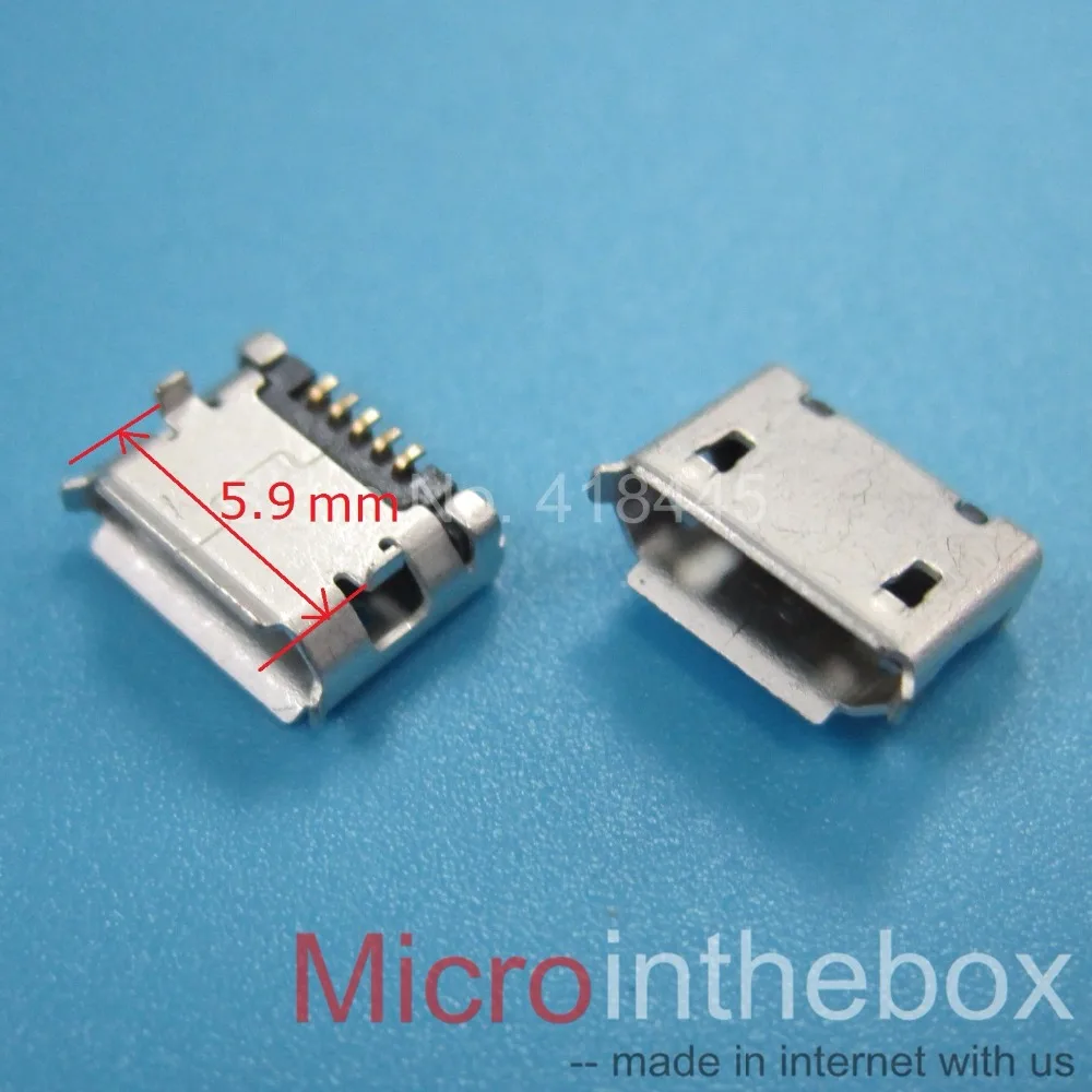 1000pcs Micro USB Connector Female 5P 5pin 5.9mm Micro USB Jack common type for Tail Charging mobile phone
1000pcs Micro USB Connector Female 5P 5pin 5.9mm Micro USB Jack common type for Tail Charging mobile phone