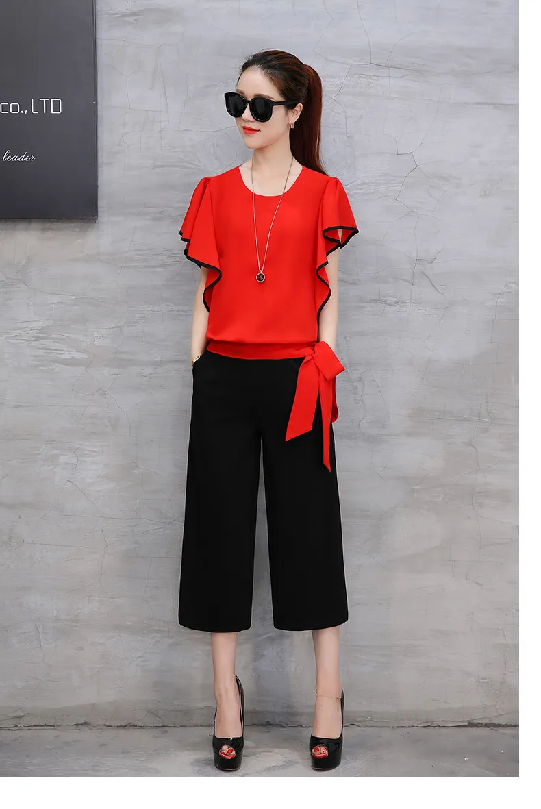 2019 spring summer New Jumpsuits women's Korean version tide large size loose two-piece casual suit seven points wide leg pants
2019 spring summer New Jumpsuits women's Korean version tide large size loose two-piece casual suit seven points wide leg pants