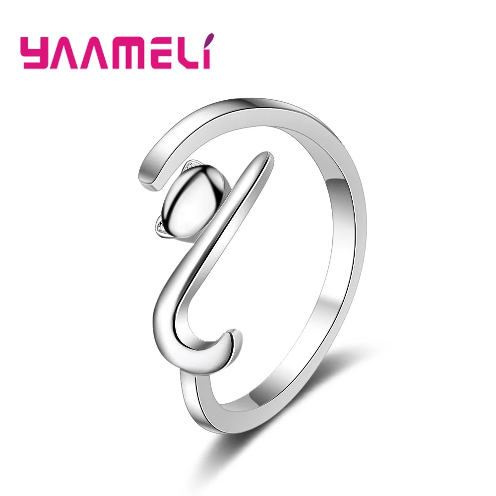 Lovely Sleeping Cate Design Finger Rings Smooth 925 Silver Metal Bague for Ladies Children Party Xmas Gift Accessories Jewelry
Lovely Sleeping Cate Design Finger Rings Smooth 925 Silver Metal Bague for Ladies Children Party Xmas Gift Accessories Jewelry