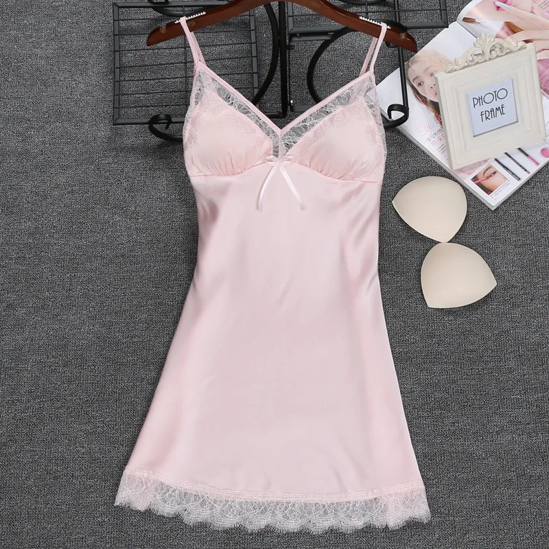 Lisacmvpnel Spaghetti Strap Lace Women Nightdress With Pad Split Ends Female Lingerie
Lisacmvpnel Spaghetti Strap Lace Women Nightdress With Pad Split Ends Female Lingerie