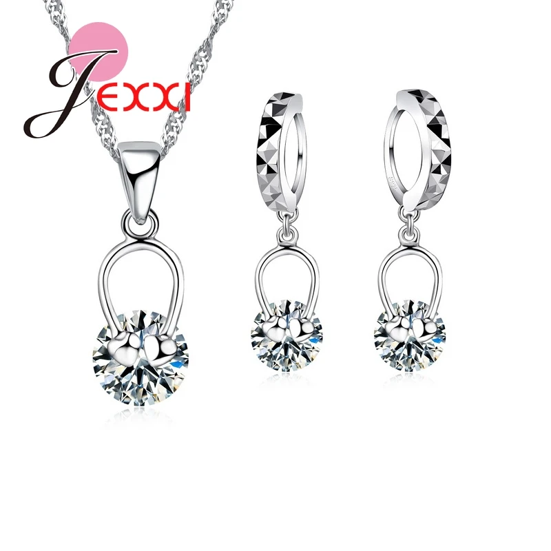 Round Shaped Jewelry Sets Gift Women Pendant Necklace Drop Earrings Austrian Crystal Weeding 925 Sterling Silver Bijoux
Round Shaped Jewelry Sets Gift Women Pendant Necklace Drop Earrings Austrian Crystal Weeding 925 Sterling Silver Bijoux