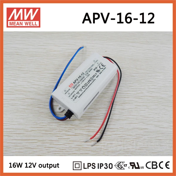 MEAN WELL1 12V Led Привод APV-16-12 одиночный выход 15W 12V 1.25A среднее хорошее переключение источник питания APV-16
MEAN WELL1 12V Led Привод APV-16-12 одиночный выход 15W 12V 1.25A среднее хорошее переключение источник питания APV-16