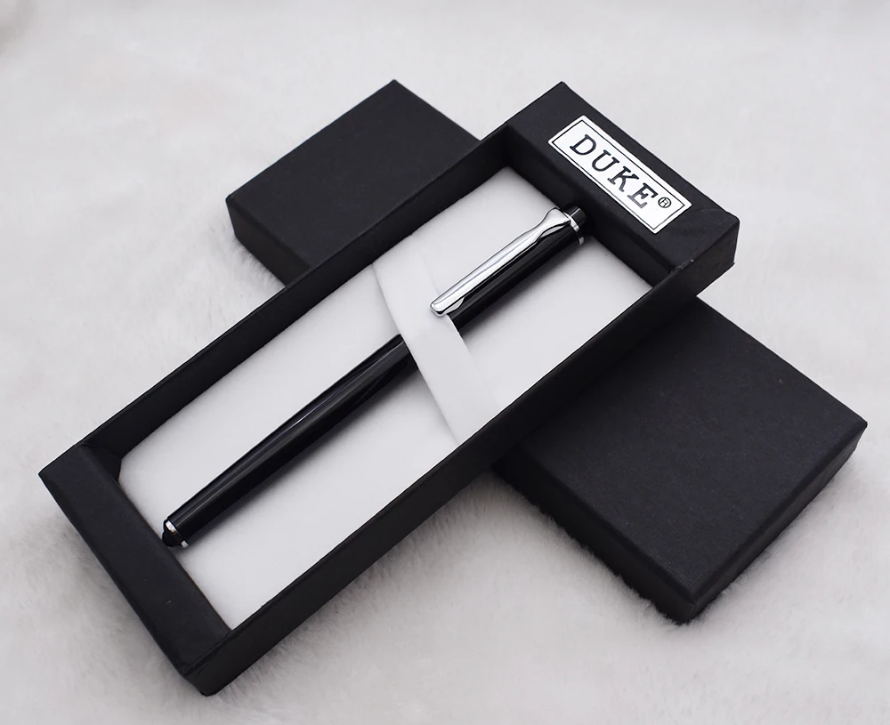 New Duke P3 Vivid Black Vintage Metal Fountain Pen with Silver Clip Quality Medium Nib Gift Pen & Box Business Office Supplies
New Duke P3 Vivid Black Vintage Metal Fountain Pen with Silver Clip Quality Medium Nib Gift Pen & Box Business Office Supplies