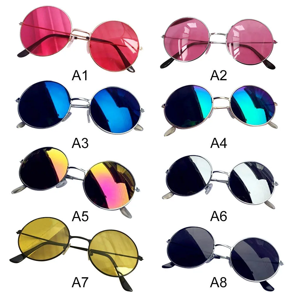 Солнцезащитные очки унисекс в металлической оправе с цветными линзами |