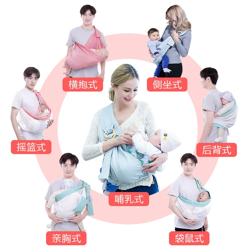 Newborn Baby Carrier Swaddle Sling Infant Nursing Papoose Pouch Front Carry Wrap Pure Cotton Breastfeed Feeding Bag | Мать и ребенок