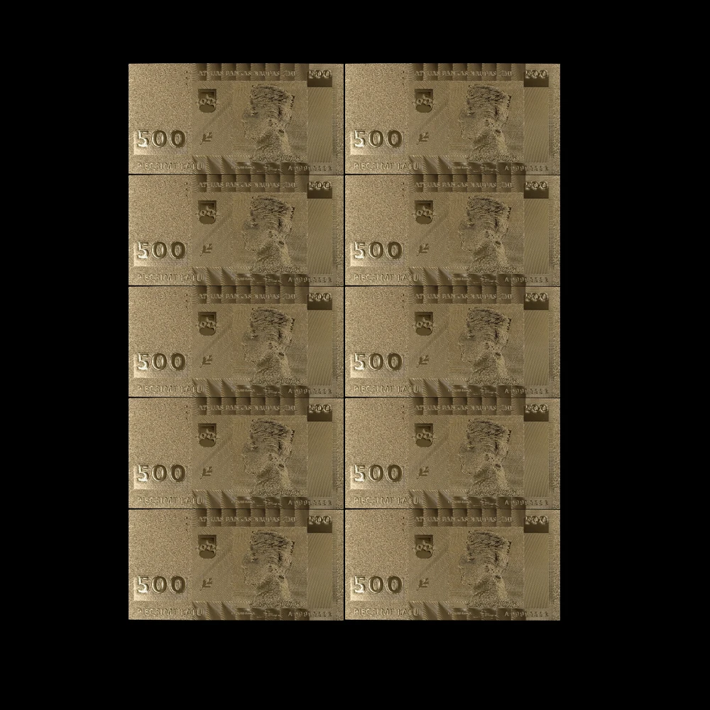 10pcs/lot High Quality Gold Banknote Latvia 500 Lat Elegant Adornment Banknotes Fake Money As Business Gifts
10pcs/lot High Quality Gold Banknote Latvia 500 Lat Elegant Adornment Banknotes Fake Money As Business Gifts