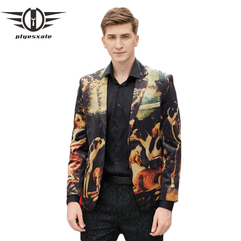 Plyesxale 2018 New Tide Mens Fashion Print Blazer Cute Dog Pattern Hip Hop Blazers Stylish Wedding Prom Party Blazer Jacket Q426
Plyesxale 2018 New Tide Mens Fashion Print Blazer Cute Dog Pattern Hip Hop Blazers Stylish Wedding Prom Party Blazer Jacket Q426