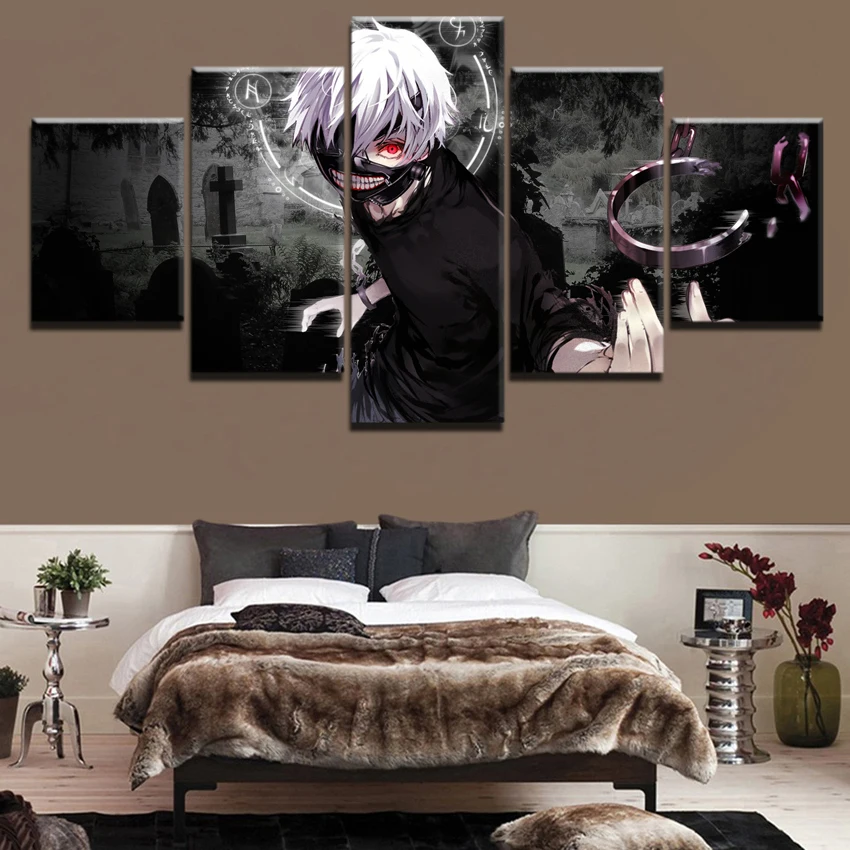 Canvas Painting Home Decor 5 Pcs Tokyo Ghoul Pictures Animation Modern Kaneki Ken Printed Poster For Living Room Wall Art Frame
Canvas Painting Home Decor 5 Pcs Tokyo Ghoul Pictures Animation Modern Kaneki Ken Printed Poster For Living Room Wall Art Frame
