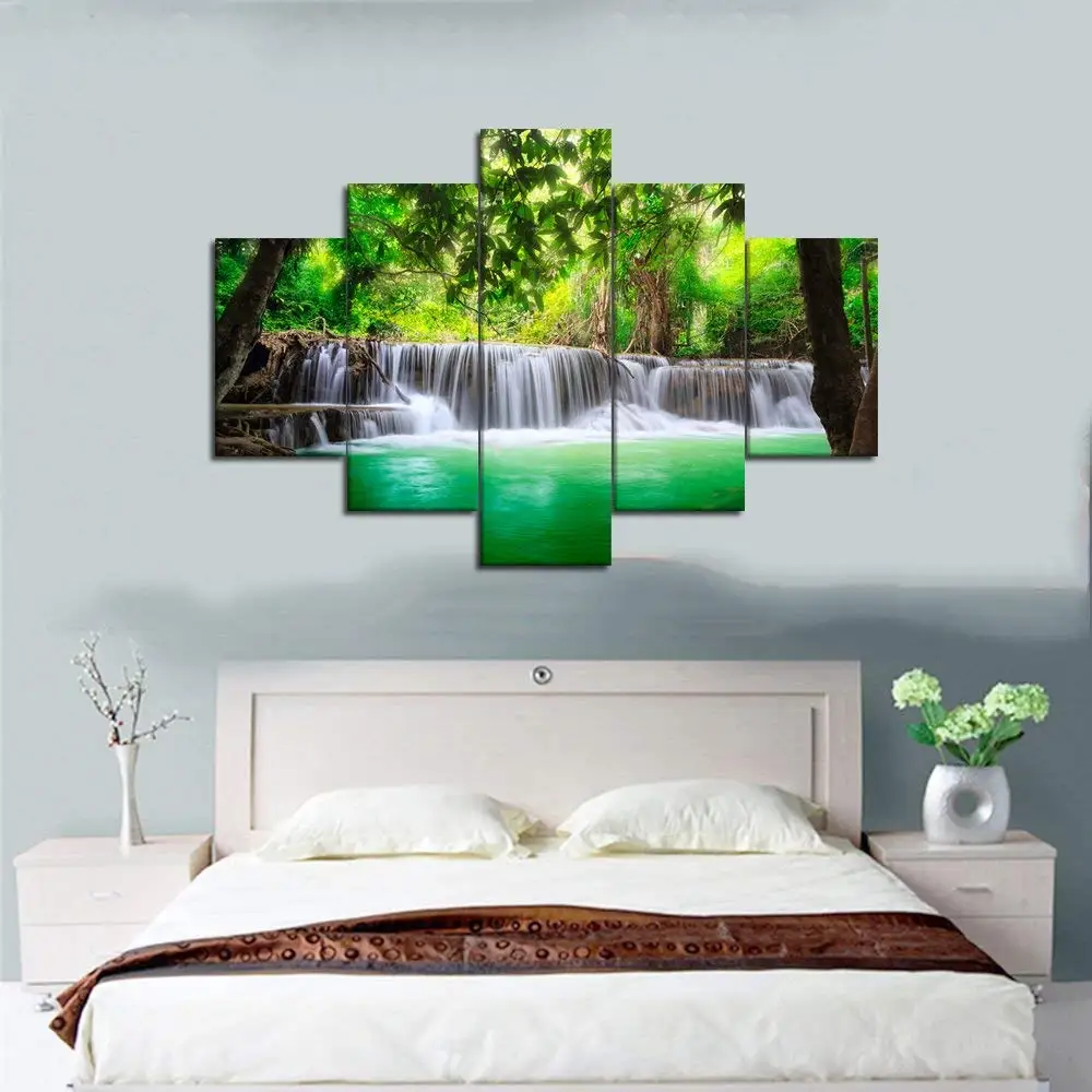 5 Panels Green Waterfall Scenery Canvas Print Painting Modern Canvas Wall Art for Wall Pcture Home Decor Artwork
5 Panels Green Waterfall Scenery Canvas Print Painting Modern Canvas Wall Art for Wall Pcture Home Decor Artwork