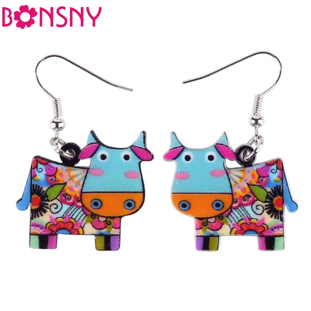 Bonsny Drop Cow Earrings Acrylic Pattern Long Danlge Earrings Cute Animal New 2016 Fashion Jewelry For Women Accessories
Bonsny Drop Cow Earrings Acrylic Pattern Long Danlge Earrings Cute Animal New 2016 Fashion Jewelry For Women Accessories