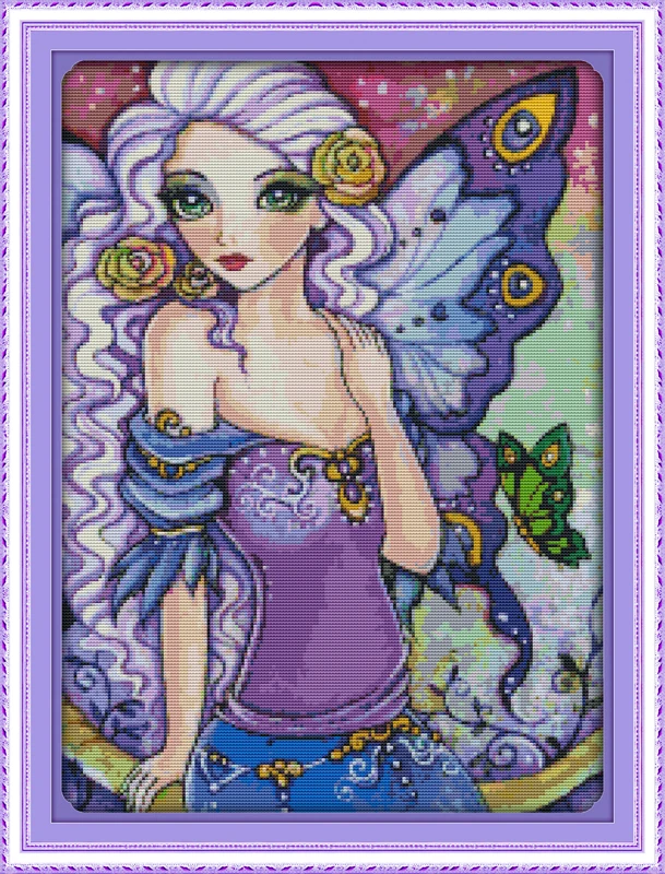 Butterfly fairy cross stitch kit people 18ct 14ct 11ct count print canvas stitches embroidery DIY handmade needlework
Butterfly fairy cross stitch kit people 18ct 14ct 11ct count print canvas stitches embroidery DIY handmade needlework
