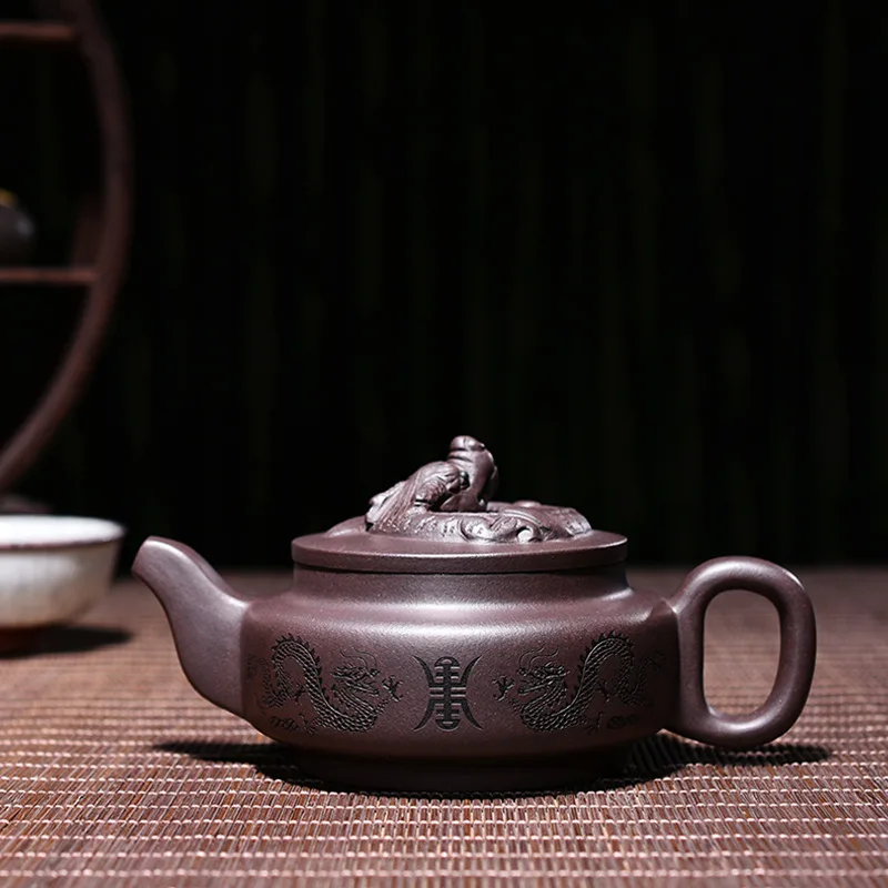 340ml Yixing Zisha Teapot Genuine All Handmade Famous Purple Clay Dragon Tea Pot Kung Fu Tea Kettle Tea Set Free Shipping
340ml Yixing Zisha Teapot Genuine All Handmade Famous Purple Clay Dragon Tea Pot Kung Fu Tea Kettle Tea Set Free Shipping