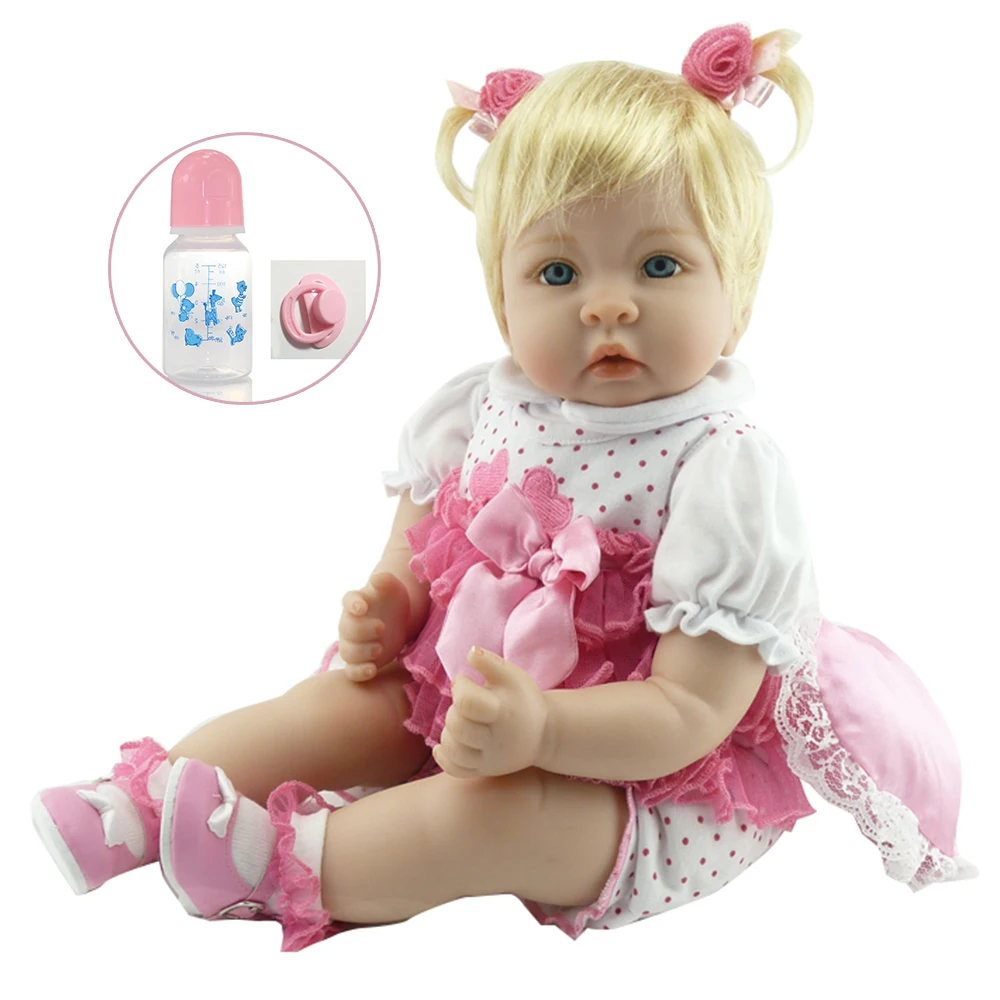 22 inch Handmade Silicone vinyl adorable Lifelike toddler Baby Bonecas girl kid bebe doll reborn menina de silicone
22 inch Handmade Silicone vinyl adorable Lifelike toddler Baby Bonecas girl kid bebe doll reborn menina de silicone