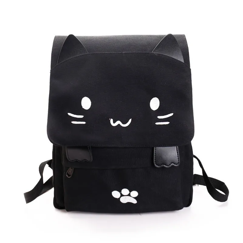 Cute Cat Canvas Backpack Cartoon Embroidery Backpacks For Teenage Girls School Bag Casual Black Printing Rucksack Mochilas
Cute Cat Canvas Backpack Cartoon Embroidery Backpacks For Teenage Girls School Bag Casual Black Printing Rucksack Mochilas