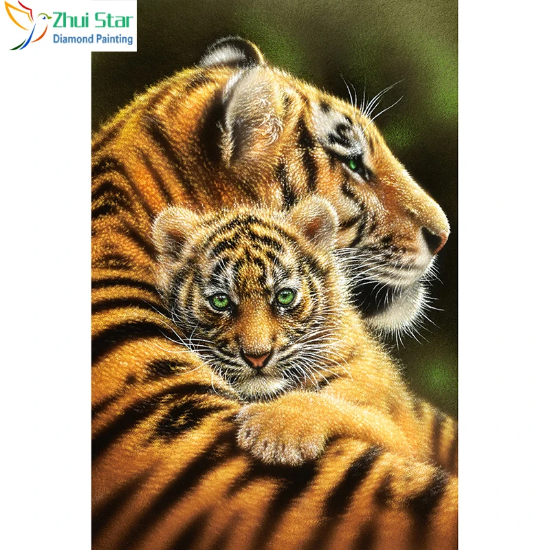 Zhui star 5D full Square drill Diamond drawing Cross Stitch Tiger mother and son diamond Rhinestones Embroidery Mosaic decor
Zhui star 5D full Square drill Diamond drawing Cross Stitch Tiger mother and son diamond Rhinestones Embroidery Mosaic decor