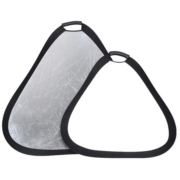 30cm 2 in 1 white Silver Handheld Triangle Portable Folding Light Reflector for Photograph Flash Photo Studio dslr camera
30cm 2 in 1 white Silver Handheld Triangle Portable Folding Light Reflector for Photograph Flash Photo Studio dslr camera